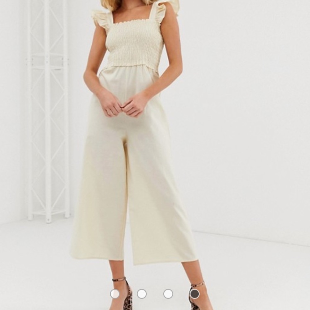 ASOS Shirred Frill Sleeve Jumpsuit